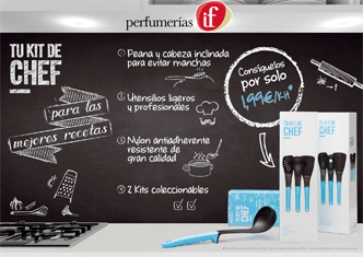 EN PERFUMERIAS IF TENEMOS TU KIT DE CHEF PARA LAS MEJORES RECETAS